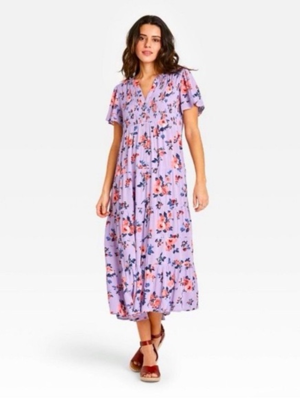 Know Rose Midi Dress in Lavender